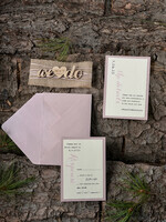 HOCHZEITS EINLADUNGEN Wald / Berge / Waldlandschaft Thema Holz-Einladungen9