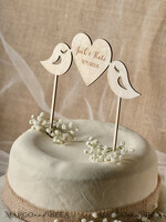 TORTENDEKORATION  
 RUSTIKAL  
 Topper, Holz3