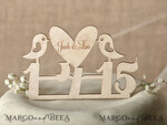 TORTENDEKORATION  
 RUSTIKAL  
 Hochzeitstorte Topper, Holz5