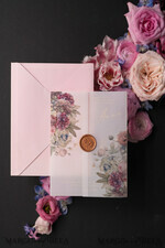 HOCHZEITS EINLADUNGEN Elegante Einladungen Klassische Karten Vintage Blumenhochzeitseinladung Suite, Luxus Acryl Plexi Hochzeitseinladungen, Romantische Rosa Hochzeitseinladungen, Glamour Goldene Hochzeitsstationery18