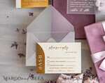 HOCHZEITS EINLADUNGEN Elegante Einladungen Klassische Karten Luxus Mauve Samt Box Hochzeitseinladungen, elegante Acryl Hochzeitseinladungen mit goldener Schleife, glamouröse goldene Hochzeitskarten, handgemachte Hochzeitsstationery.13