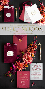 HOCHZEITS EINLADUNGEN Gold / Roségold / Silber / Glitzer Romantische Rote Samt Hochzeitseinladungen, Luxuriöse Goldfolien-Hochzeitskarten, Maßgeschneiderte Burgunderfarbene Pocket-Hochzeitseinladungen, Glamouröse Arabische Hochzeitseinladung Suite.14