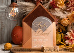 HOCHZEITS EINLADUNGEN Gold / Roségold / Silber / Glitzer Herbst Terracotta Moderne Bogen 3D Hochzeits Einladung Suite, Maßgeschneiderte gefrorene Acryl Gold Hochzeits Einladung Set, Luxuriöse Samt Hochzeits Einladungen gefrostetes Plexiglas goldene Namen, Glamour Hochzeits Einladung Suite, 3D Gold Spiegel herbst kupfer Einladungen, Hochzeitskarten20
