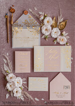 HOCHZEITS EINLADUNGEN Gold / Roségold / Silber / Glitzer Maßgeschneiderte Hochzeits-Einladungskarten, Glamour Hochzeitskarten • Glitzernde Hochzeits-Einladungssuite • Luxushochzeitskarten15