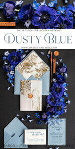 HOCHZEITS EINLADUNGEN Gold / Roségold / Silber / Glitzer Acryl-Hochzeitseinladungen, Glamour Eiskalte Blaue und Gold Hochzeitseinladungen, Goldene Wachssiegel Hochzeitseinladung Suite, Luxuriöse Hochzeitskarten Hellblau5
