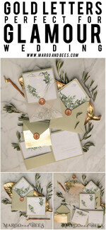 HOCHZEITS EINLADUNGEN Gold / Roségold / Silber / Glitzer Elegante Olivenhochzeitskarten, luxuriöse salbeigrüne Hochzeitseinladungen, glamouröse goldene Pocketfold-Hochzeitskarten, maßgeschneiderte Toskana-Hochzeitsinvitation-Suite.14