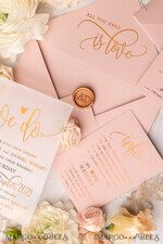 HOCHZEITS EINLADUNGEN Gold / Roségold / Silber / Glitzer Glamour Vellum Hochzeitskarten, Goldener Glanz Hochzeitskarten, Romantische Blush-Pink Hochzeitsstationery, Elegante Goldfolie Hochzeits-Einladungen29
