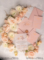 HOCHZEITS EINLADUNGEN Gold / Roségold / Silber / Glitzer Glamour Vellum Hochzeitskarten, Goldener Glanz Hochzeitskarten, Romantische Blush-Pink Hochzeitsstationery, Elegante Goldfolie Hochzeits-Einladungen29