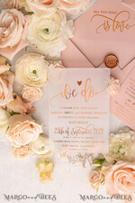 HOCHZEITS EINLADUNGEN Gold / Roségold / Silber / Glitzer Glamour Vellum Hochzeitskarten, Goldener Glanz Hochzeitskarten, Romantische Blush-Pink Hochzeitsstationery, Elegante Goldfolie Hochzeits-Einladungen29