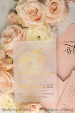 HOCHZEITS EINLADUNGEN Gold / Roségold / Silber / Glitzer Glamour Vellum Hochzeitskarten, Goldener Glanz Hochzeitskarten, Romantische Blush-Pink Hochzeitsstationery, Elegante Goldfolie Hochzeits-Einladungen29