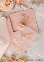 HOCHZEITS EINLADUNGEN Gold / Roségold / Silber / Glitzer Glamour Vellum Hochzeitskarten, Goldener Glanz Hochzeitskarten, Romantische Blush-Pink Hochzeitsstationery, Elegante Goldfolie Hochzeits-Einladungen29