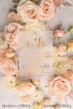 HOCHZEITS EINLADUNGEN Gold / Roségold / Silber / Glitzer Glamour Vellum Hochzeitskarten, Goldener Glanz Hochzeitskarten, Romantische Blush-Pink Hochzeitsstationery, Elegante Goldfolie Hochzeits-Einladungen29