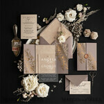 HOCHZEITS EINLADUNGEN Gold / Roségold / Silber / Glitzer Luxus Goldener Glanz Hochzeitskarten, Romantische Cappuccino Hochzeitskarten, Glamouröse Samt Hochzeitseinladungen, Moderne Goldfolien Hochzeitsstationery5