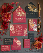 HOCHZEITS EINLADUNGEN Gold / Roségold / Silber / Glitzer Goldene Burgunder Hochzeitskarten, Glamour Glitzer Hochzeitsstationery, Elegantes schwarzes Hochzeitsinvitation-Set, Goldfolien Luxus arabische Hochzeitskarten16