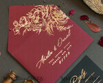 HOCHZEITS EINLADUNGEN Gold / Roségold / Silber / Glitzer Goldene Burgunder Hochzeitskarten, Glamour Glitzer Hochzeitsstationery, Elegantes schwarzes Hochzeitsinvitation-Set, Goldfolien Luxus arabische Hochzeitskarten16