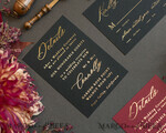 HOCHZEITS EINLADUNGEN Gold / Roségold / Silber / Glitzer Goldene Burgunder Hochzeitskarten, Glamour Glitzer Hochzeitsstationery, Elegantes schwarzes Hochzeitsinvitation-Set, Goldfolien Luxus arabische Hochzeitskarten16