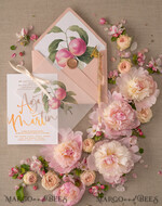HOCHZEITS EINLADUNGEN Gold / Roségold / Silber / Glitzer Glamour Gold Foil Hochzeitskarten, Elegante Pfirsich Hochzeitsinvitationen, Maßgeschneiderte Pergament Hochzeitskarten mit Schleife, Luxuriöse moderne Hochzeitsstationery10