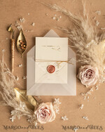 HOCHZEITS EINLADUNGEN Gold / Roségold / Silber / Glitzer Luxus Bohemian Hochzeitskarten, maßgeschneiderte Veranstaltungs-Skizzen Hochzeitskarten, elegante Nude Hochzeitskarten Suite, goldene Glanz Hochzeits Einladungen.9