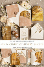 HOCHZEITS EINLADUNGEN Gold / Roségold / Silber / Glitzer Arch Gold Acryl Hochzeits Einladung, Luxus Pocket Nude Hochzeits Einladungen, Glamour Hochzeits Einladung Suite9