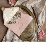 HOCHZEITS EINLADUNGEN Gold / Roségold / Silber / Glitzer Maßgeschneiderte Acryl-Rosa-Gold-Hochzeitseinladung, Glamouröse goldene Nude-Hochzeitseinladungen mit Umschlägen, Moderne goldene Plexi-Hochzeitseinladung Suite mit RSVP, Boho Glam Hochzeitseinladungen mit Wachssiegel.19