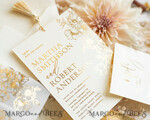 HOCHZEITS EINLADUNGEN Gold / Roségold / Silber / Glitzer Vllum Hochzeitskarten-Set, Boho Glam Hochzeitskarten, Golden Shine Hochzeitseinladungen, Elegante Goldene Hochzeitskarten21