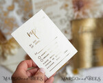 HOCHZEITS EINLADUNGEN Gold / Roségold / Silber / Glitzer Vllum Hochzeitskarten-Set, Boho Glam Hochzeitskarten, Golden Shine Hochzeitseinladungen, Elegante Goldene Hochzeitskarten21