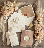 HOCHZEITS EINLADUNGEN Gold / Roségold / Silber / Glitzer Romantische Hochzeitskarten samt beige Tasche, Elegante Hochzeitskarten mit goldenen Quasten, Goldene Hochzeitseinladung Suite, Luxuriöse Hochzeitseinladungen.6