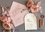 HOCHZEITS EINLADUNGEN Gold / Roségold / Silber / Glitzer Luxus Arch Hochzeits-Einladungssuite, Glamour Hochzeits-Einladungen, goldene und rosa Hochzeits-Einladungen8
