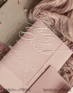 HOCHZEITS EINLADUNGEN Gold / Roségold / Silber / Glitzer Luxus-Spiegelgold-Hochzeitseinladungen, elegante Blush-Pink-Hochzeitskarten, glamouröse Acryl-Hochzeitseinladungen, klare Plexi-Hochzeitseinladungssuite.22