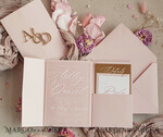 HOCHZEITS EINLADUNGEN Gold / Roségold / Silber / Glitzer Luxus-Spiegelgold-Hochzeitseinladungen, elegante Blush-Pink-Hochzeitskarten, glamouröse Acryl-Hochzeitseinladungen, klare Plexi-Hochzeitseinladungssuite.22