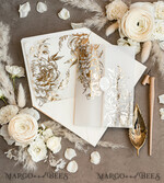 HOCHZEITS EINLADUNGEN Gold / Roségold / Silber / Glitzer Acryl-Hochzeitseinladungen-Set, Glamour-Hochzeitseinladungen, Goldener Glanz Hochzeitseinladungs-Set, Luxuriöse goldene Hochzeitseinladungen9