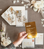 HOCHZEITS EINLADUNGEN Gold / Roségold / Silber / Glitzer Acryl-Hochzeitseinladungen-Set, Glamour-Hochzeitseinladungen, Goldener Glanz Hochzeitseinladungs-Set, Luxuriöse goldene Hochzeitseinladungen9