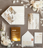 HOCHZEITS EINLADUNGEN Gold / Roségold / Silber / Glitzer Acryl-Hochzeitseinladungen-Set, Glamour-Hochzeitseinladungen, Goldener Glanz Hochzeitseinladungs-Set, Luxuriöse goldene Hochzeitseinladungen9