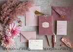 HOCHZEITS EINLADUNGEN Gold / Roségold / Silber / Glitzer Glamour-Pink Velvet-Hochzeitskarten, luxuriöse goldene Quaste Hochzeitsinvitation Suite, romantische Blush-Pink arabische Hochzeitskarten, elegante goldene Glanz-Hochzeitseinladungen.16