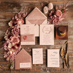 HOCHZEITS EINLADUNGEN Gold / Roségold / Silber / Glitzer Rose Gold Hochzeitskarten UK, Luxus Glitzer Hochzeitskarten • Glamour Hochzeitskarten Suite • Bluh Pink Luxus Hochzeitskarten10
