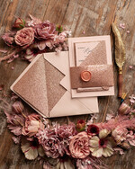 HOCHZEITS EINLADUNGEN Gold / Roségold / Silber / Glitzer Rose Gold Hochzeitskarten UK, Luxus Glitzer Hochzeitskarten • Glamour Hochzeitskarten Suite • Bluh Pink Luxus Hochzeitskarten10