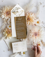 HOCHZEITS EINLADUNGEN Gold / Roségold / Silber / Glitzer Acryl Gefrorene Hochzeits Einladungssuite, Boho Glam Hochzeitskarten, Goldener Glanz Hochzeits Einladungen, Elegante Gold Hochzeitskarten17