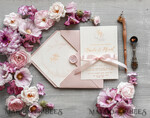 HOCHZEITS EINLADUNGEN Gold / Roségold / Silber / Glitzer Minimalistische blush-rosa Hochzeitskarten, glamouröse goldene Folien-Hochzeitskarten, luxuriöse goldene Hochzeitskarten mit Glanz, romantisches florales Hochzeitsladungset.6