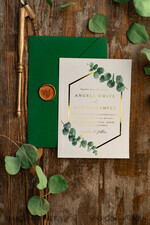 HOCHZEITS EINLADUNGEN Gold / Roségold / Silber / Glitzer Elegante Eukalyptus-Hochzeitseinladungen, glamouröse goldene Hochzeitskarten, maßgeschneiderte Grünpflanzen-Gold-Hochzeitseinladungen, minimalistische Hochzeitseinladungssuite.33