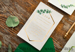HOCHZEITS EINLADUNGEN Gold / Roségold / Silber / Glitzer Elegante Eukalyptus-Hochzeitseinladungen, glamouröse goldene Hochzeitskarten, maßgeschneiderte Grünpflanzen-Gold-Hochzeitseinladungen, minimalistische Hochzeitseinladungssuite.33