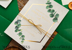 HOCHZEITS EINLADUNGEN Gold / Roségold / Silber / Glitzer Elegante Eukalyptus-Hochzeitseinladungen, glamouröse goldene Hochzeitskarten, maßgeschneiderte Grünpflanzen-Gold-Hochzeitseinladungen, minimalistische Hochzeitseinladungssuite.33
