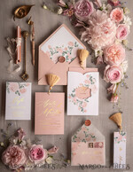 HOCHZEITS EINLADUNGEN Gold / Roségold / Silber / Glitzer Glamour Golden Shine Hochzeitseinladungsset, romantische blassrosa Hochzeitseinladungen, luxuriöse arabische Hochzeitskarten mit goldenen Quasten, elegante florale Hochzeitseinladungen.14