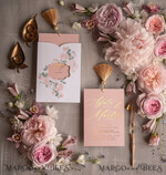 HOCHZEITS EINLADUNGEN Gold / Roségold / Silber / Glitzer Glamour Golden Shine Hochzeitseinladungsset, romantische blassrosa Hochzeitseinladungen, luxuriöse arabische Hochzeitskarten mit goldenen Quasten, elegante florale Hochzeitseinladungen.14