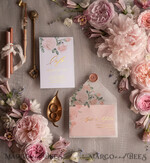 HOCHZEITS EINLADUNGEN Gold / Roségold / Silber / Glitzer Glamour Golden Shine Hochzeitseinladungsset, romantische blassrosa Hochzeitseinladungen, luxuriöse arabische Hochzeitskarten mit goldenen Quasten, elegante florale Hochzeitseinladungen.14