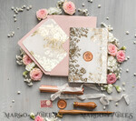 HOCHZEITS EINLADUNGEN Gold / Roségold / Silber / Glitzer Maßgeschneiderte Hochzeitskarten in Blush Pink, Glamour Hochzeitskarten-Set • Goldene Rosa Hochzeitsstationery • Luxus HochzeitsEinladungen9