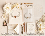 HOCHZEITS EINLADUNGEN Gold / Roségold / Silber / Glitzer Arch Acryl Hochzeits-Einladungssuite, Boho Glam Hochzeits-Einladungen, Goldener Glanz Hochzeitskarten, Elegante goldene Hochzeitskarten28