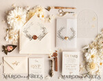 HOCHZEITS EINLADUNGEN Gold / Roségold / Silber / Glitzer Arch Acryl Hochzeits-Einladungssuite, Boho Glam Hochzeits-Einladungen, Goldener Glanz Hochzeitskarten, Elegante goldene Hochzeitskarten28