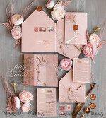 HOCHZEITS EINLADUNGEN Gold / Roségold / Silber / Glitzer Blush Pink Marmor Hochzeitskarten, Luxus Goldfolie Hochzeitsinvitation Set, Acrylkarten, Marmor Glamour Hochzeitsinvitation Suite, Elegante Hochzeitskarten Marmor8
