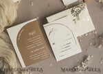 HOCHZEITS EINLADUNGEN Gold / Roségold / Silber / Glitzer Arch Gold Ivory Gold Hochzeitsinvitation Suite, Ecru Floral Hochzeitskarten, Glamour Hochzeitskarten, Elegantes Hochzeitsset25