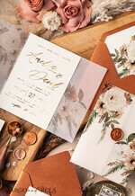 HOCHZEITS EINLADUNGEN Gold / Roségold / Silber / Glitzer 3